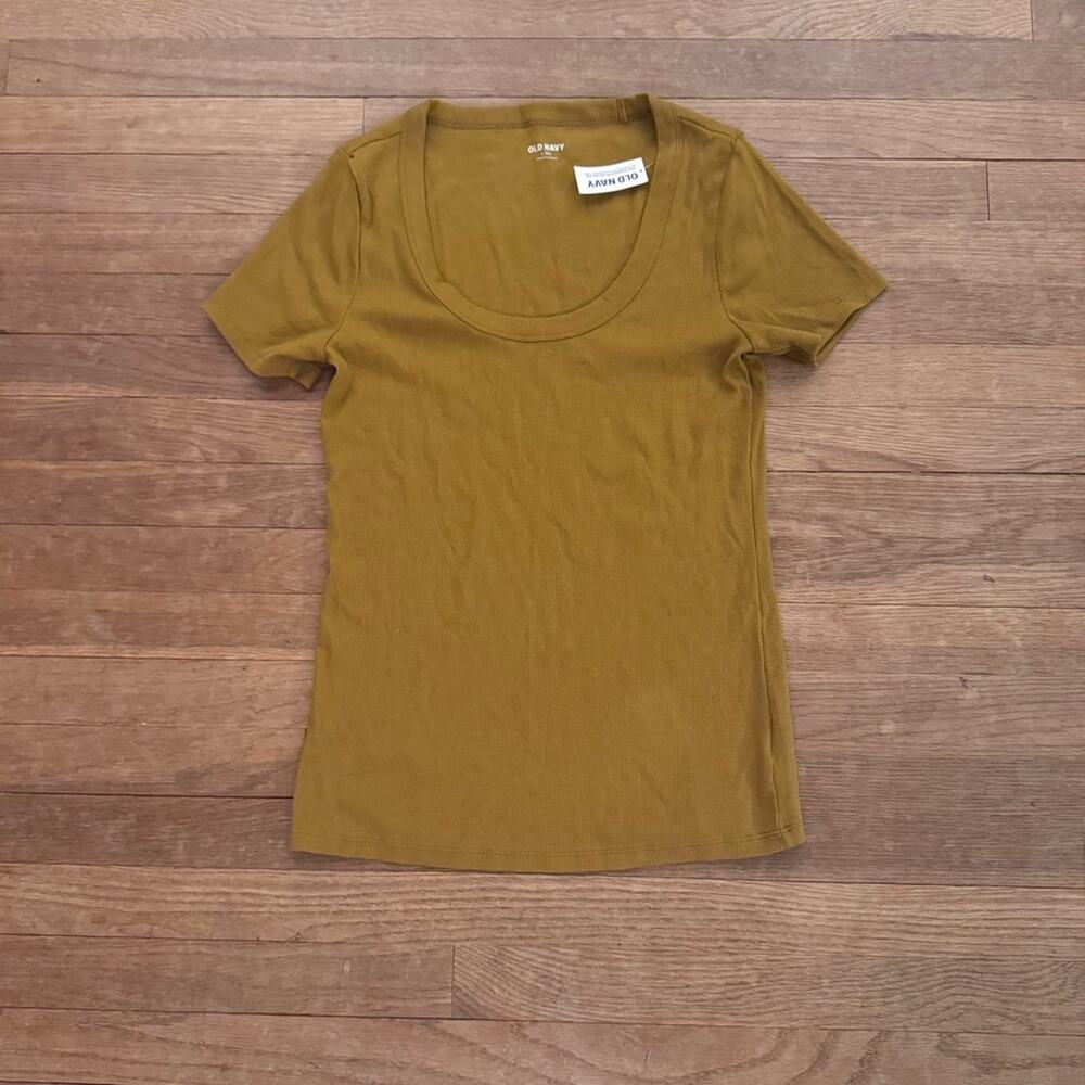 NWT Old Navy ribbed crewneck short sleeve shirt top size L Tall
 b72